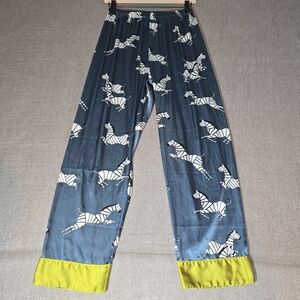 Olivia Von Halle Style PJ Bottoms Lounge Pants Women's Zebra Print XL